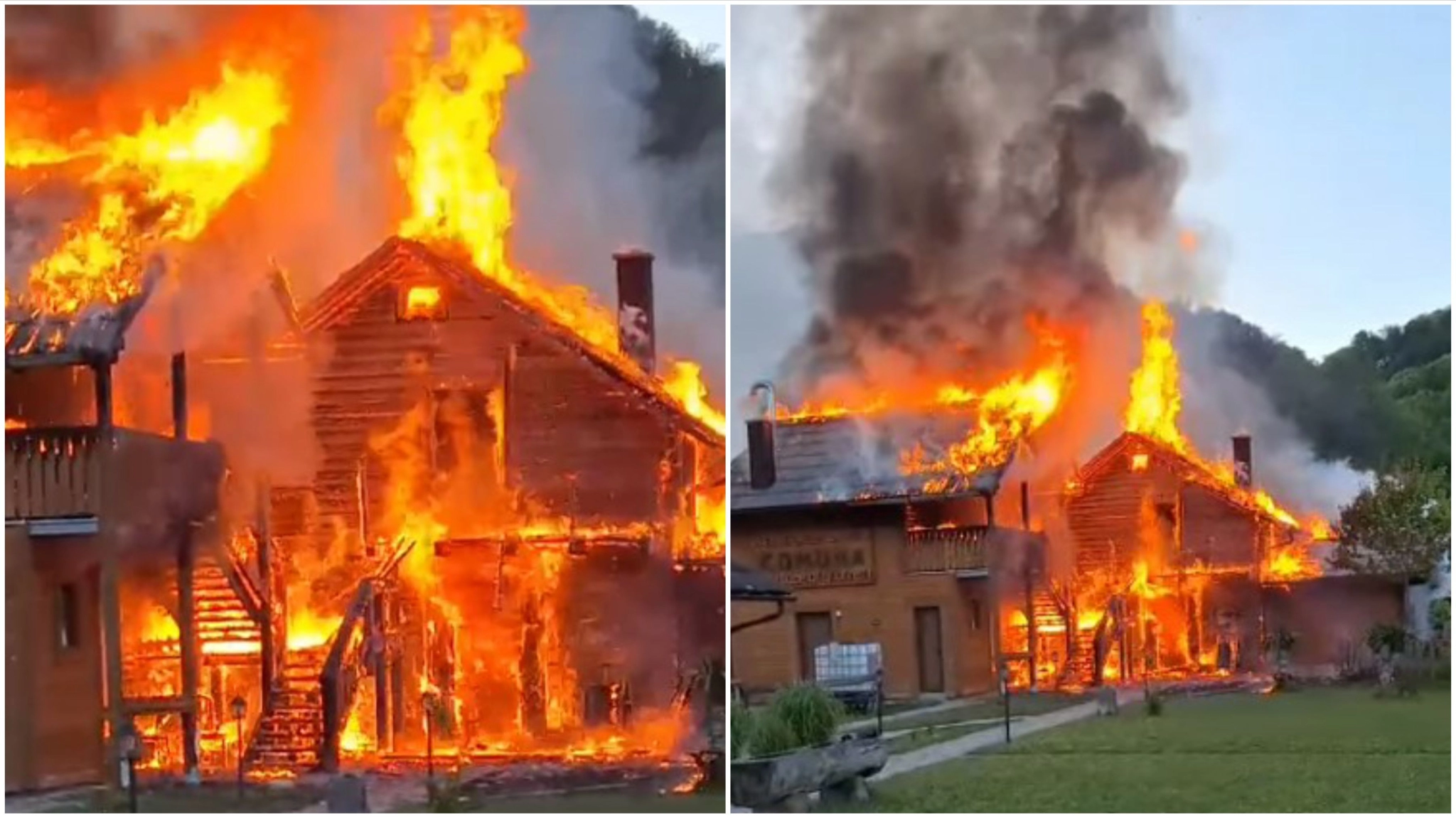 Pogledajte kako je vatra progutala poznati restoran u Ribniku