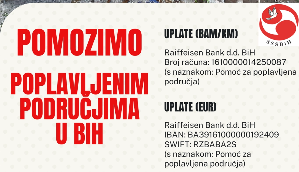 Savez samostalnih sindikata BiH: Akcija prikupljanja pomoći za poplavljena područja