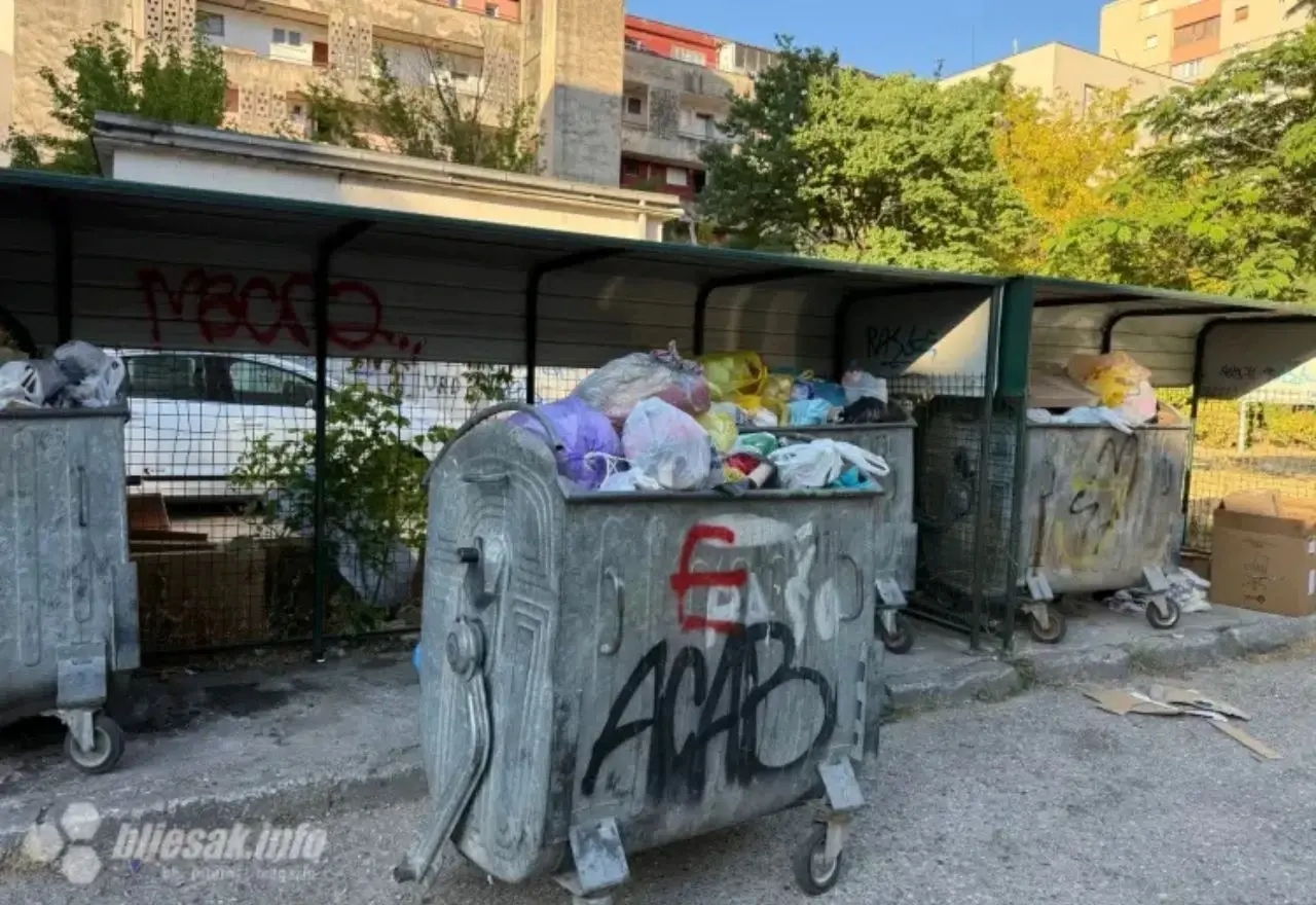Mostar: Tehnički kvar odgodio odvoz otpada