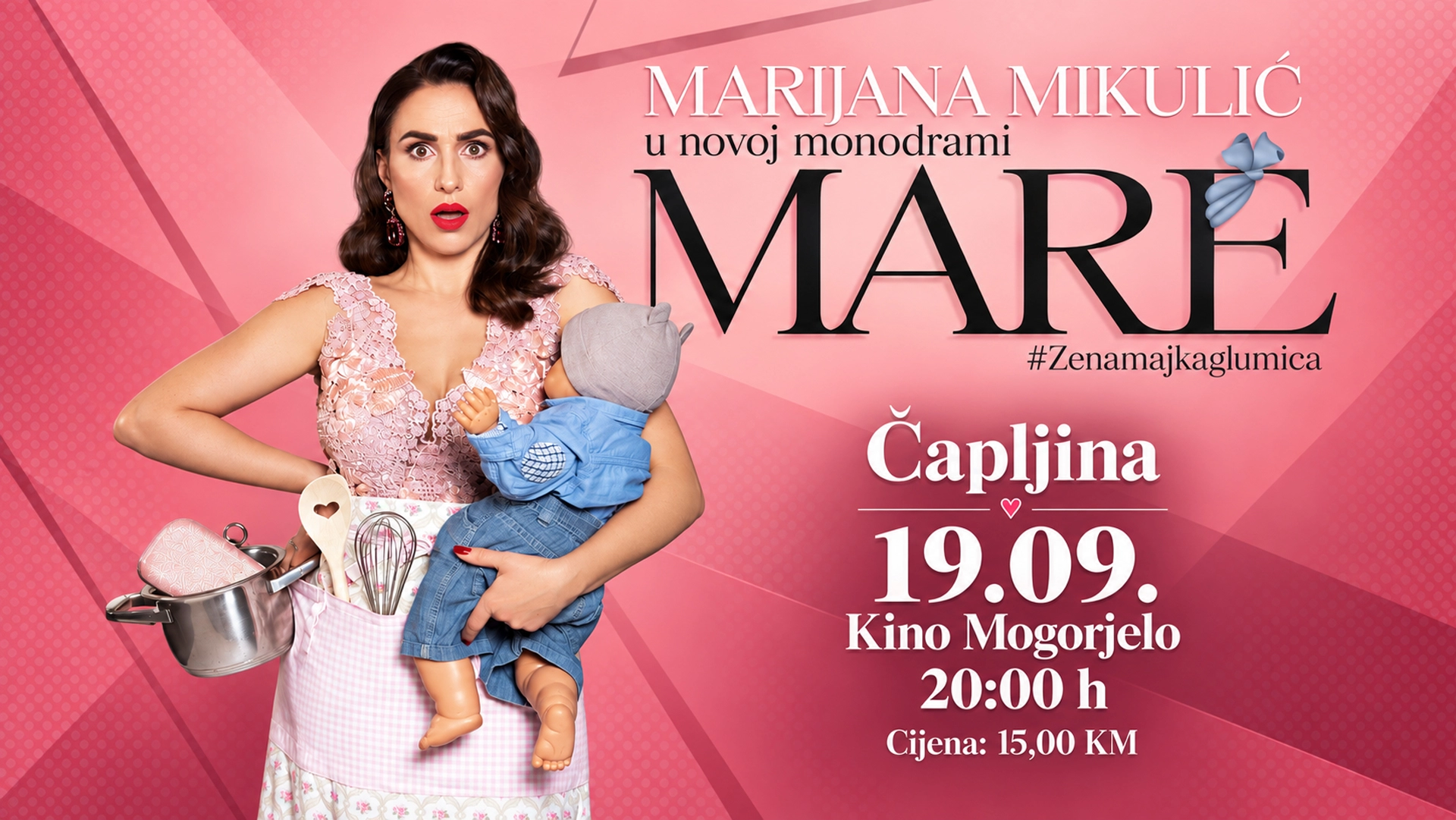 Monodrama „MARE #ženamajkaglumica“ stiže u Čapljinu